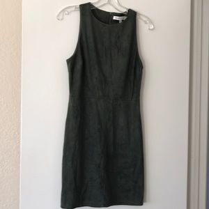 Cupcakes and Cashmere green faux suede dress S